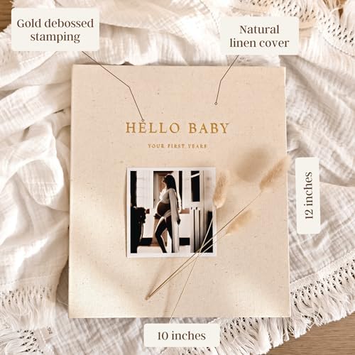 Peachly Unisex Baby Memory Book - First Year Baby Book Keepsake - Forest - Image 2