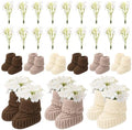 Wesiti Baby Shower Knit Booties Centerpieces, 31 Pcs, Brown, Khaki, Beige by Unteilti