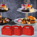 Red Gable Boxes with Handles, 9.45"x5"x5", 30 Pack - Image 3