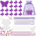 MTLEE 50 Sets Butterfly Candle Baby Shower Favors for Guests, Purple by MTLEE