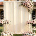 Beige Backdrop Curtains 10ftx10ft Wedding Polyester Photo Drapes by SoarDream