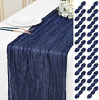 24 Pack Navy Blue 10Ft Cheesecloth Table Runner by Unknown