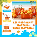 Glenmal 72 Pcs Gift Baskets with Handles Bulk, Empty Kraft,Orange - Image 3