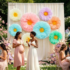 Serwalin 8 Pcs 31.5*24*20" Pastel Giant Paper Flowers Decorations for Wall - Image 4