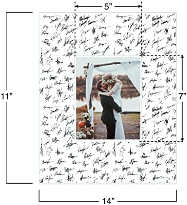 BARNWOODUSA Wedding Guest Signature Frame 5x7 Photo, 7-Opening, 11x14 - Image 6