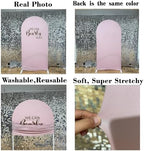 Pink Arch Backdrop Stand Covers for Parties We Can Bearly Wait Theme Arched Stretchy Fabric Cover Girls Baby Shower Birthday Party Decorations (3.3x6.6FT) - Image 6