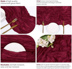 14 Pack Burgundy Cheesecloth Table Runner 17x108 Inch Semi Sheer Boho Gauze Cheese Cloth Fabric Table Runners, for Wedding Party Baby Shower Birthday Home Decor Garden Farmhouse - Image 4