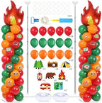 2 Sets Camping Balloon Column Stand Kit Adjustable Campfire Balloon Decor by Naozinebi