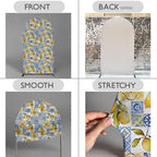 Curved Top Arch Cover Backdrop 3.3x6.5ft Mediterranean Portuguese Patchwork Tile Theme Spandex Background for Birthday Wedding Shower Banquet Porcelain Party Decoration - Image 4