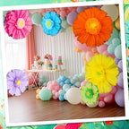 Giegxin 6 Pcs 39.3", 31.5", 24" Mexican Giant Paper Flowers Wall Decor - Image 4