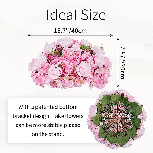 Pink Flowers Balls for Centerpieces: 15.7in Diam, Set of 2 - Image 7