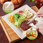 ECOLipak 100 Piecs Compostable Square Paper Plates, 10 inch, Nature - Image 3
