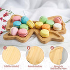 Rtteri 2 Pack Wooden Bow Party Decorations Bow Plates Bowtie Charcuterie Boards for Baby Shower Birthday Party Decorations Wood Bowtie Food Trays Coquette Serving Platter for Wedding Tabletop Tray - Image 6