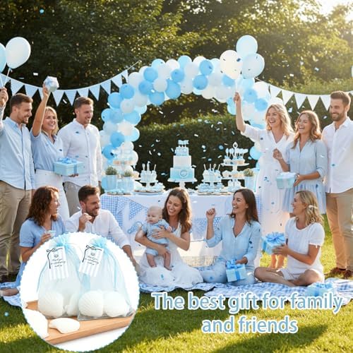 Leelosp 50 Set Sea You Soon Baby Shower Decoration for Guest Seashell Soaps - Image 5