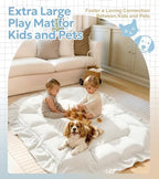 Mallify 5-in-1 Plush Baby Play Gym, Baby Play Mat, Convertible Baby Gym with Blanket and 6 Toys, Tummy time mat, Baby Activity Center from Newborn to Toddler,Baby Gym,Ball Pit,Newborn Essentials,White - Image 6