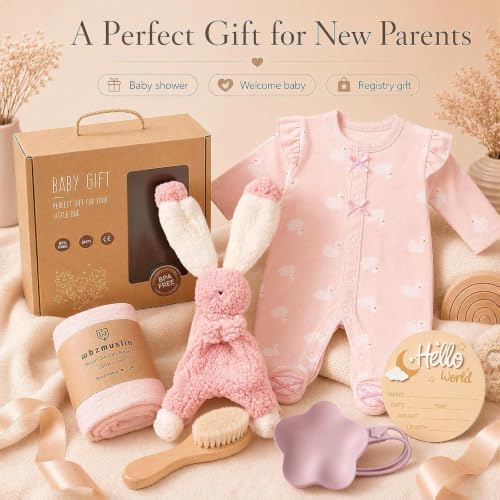 Golray New Born Baby Girl Gifts Baskets Baby Shower Gifts Infant Essential Stuff - Image 7