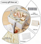 UoeRing 3 Pcs Large Gift Box Matte White 12x12x11 Inch with Lid - Image 2