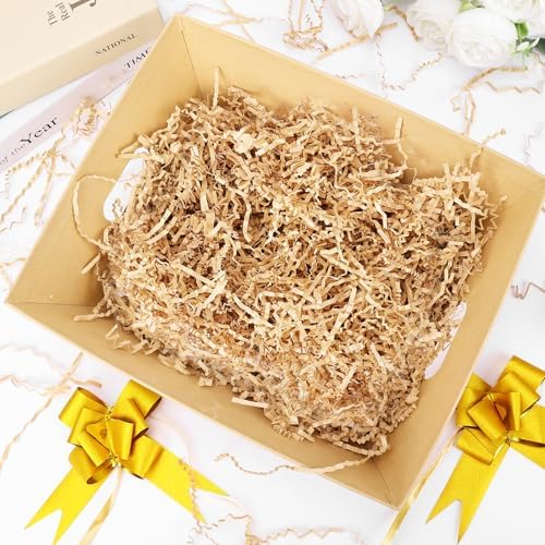 EVELOMO 5 Pack Empty Gift Baskets to Fill - 12" x 10" Large Baskets for Gifts Empty, Sturdy DIY Gifts Baskets Sets with 200g Crinkle Cut Papers for Birthdays Weddings Parties and Holidays (Kraft) - Image 5