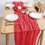 Wokceer Cheesecloth Table Runner Red 10FT Boho Gauze Runner, 12 Pack - Image 6