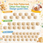 Rofio Baby Shower Blocks Set, Wooden Decorating Game Kit - Image 2