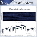 6 Pack Navy Blue Cheesecloth Table Runner 10Ft 23 x 120 Inch - Image 2