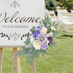 Purple Wedding Arch Flowers Set of 2 - Image 6