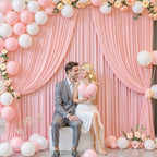 30ft x 15ft Blush Pink Wrinkle Free Backdrop Curtains for Wedding Party Backdrops Curtain Drapes Fabric Decorations Photo Back Drop Cloth for Baby Shower Photography Stage Reception - Image 5