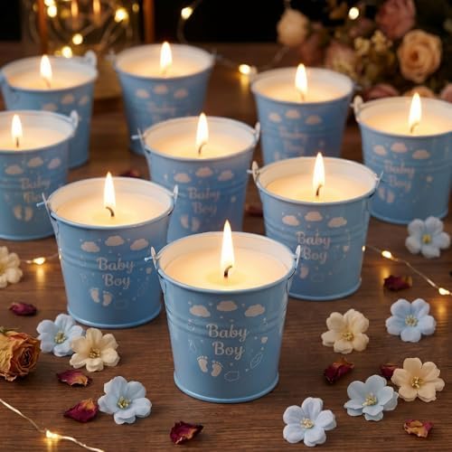 Treela 24 Sets Baby Shower Candle Favor for Guest Lavender Scented Candle - Image 6