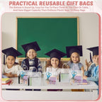 LEIFIDE 50 Pcs Plastic Clear Gift Bags with Handles,11.8 X 11.8 X 3.9 Inch - Image 5