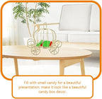 VILLCASE 8 Pcs Pumpkin Carriage Candy Boxes, Gold Metal Party Favors - Image 7