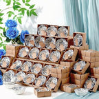 SiliFine 96 Pcs Wedding Favors for Guests Small Ceramic Bowls, Flower, Blue by SiliFine