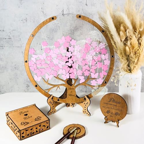 Wedding Guest Book Alternative, Rustic Wooden Tree Drop Box Frame Sign in - Image 4