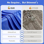 10x10ft Shimmer Royal Blue Sequin Backdrop Curtain for Parties, Thick Wrinkle Free Glitter Blue Photo Backdrop Drapes Curtains for Birthday Wedding Photography Background-2 Panels 5x10ft - Image 2