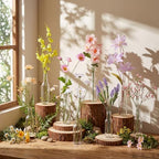 8 Sets Artificial Wildflowers Table Centerpiece with Vases - Image 4