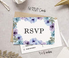 50 Blank RSVP Postcards Floral Print 4"X6" Response Cards,RSVP Reply Card for Wedding,Bridal Shower,Baby Shower - Image 4