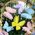 SUNBEAUTY 6 Pcs Large Butterflies Party Decorations, 20 Inch 16 Inch Hanging Butterflies 3D Colorful Pink Purple Yellow Butterfly Decorations for Baby Shower Wedding Ceiling Flower Garden Decor by SUNBEAUTY