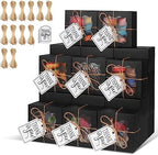 KPOSIYA 120pcs Small Cookie Boxes with Window, 4x4x2.5 Black Bakery Box by KPOSIYA