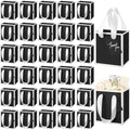 Yeaqee 100 Pcs Mini Paper Gift Bags with Handles Tag, Black,White by Yeaqee