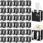 Yeaqee 100 Pcs Mini Paper Gift Bags with Handles Tag, Black,White by Yeaqee