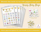 Party Hearty Baby Shower 5 Game Pack, Premium Thick Cardstock - Gold - Image 3