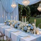 IOOOOO 100Pcs 10" Blue Plastic Dinner Plates, Heavy Duty Disposable Plates - Image 7