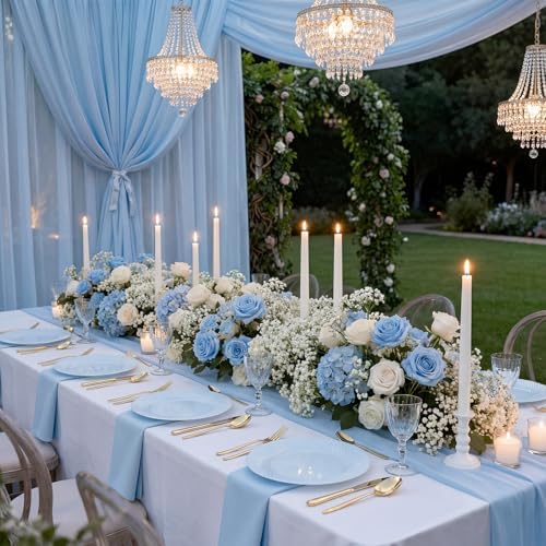 IOOOOO 100Pcs 10" Blue Plastic Dinner Plates, Heavy Duty Disposable Plates - Image 7