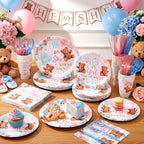 Pickmesh 400 Pcs Bear Gender Reveal Party Supplies Plates Napkins Serve 50 - Image 4