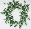 2PCS x 6FT Rose Garland Artificial Flower Vine for Home Decor, Champagne by zhixinyue