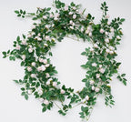 2PCS x 6FT Rose Garland Artificial Flower Vine for Home Decor, Champagne by zhixinyue