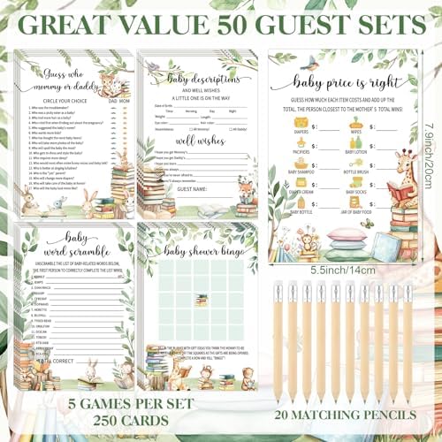 Patelai 321 Pcs Storybook Baby Shower Decorations Games Supplies, 50 Guests - Image 4