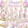 Xynic 213pcs Fairy Birthday Party Decorations for Girl, Serves 25 by Unknown