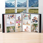 HoneyTolly Large Photo Album Self Adhesive, DIY Scrapbook Album for 600 Photos, 13"x12.6" 120 Pages Linen Cover Memory Book(Sky Blue) - Image 4