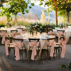 Rose Gold Satin Chair Sashes Bows, 6 x 108 inch, 50 Pcs - Image 3