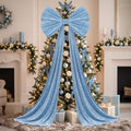 Suncalla 40 x 80 Inch Extra Large Blue Velvet Bow for Backdrop, Xmas Tree by Unknown